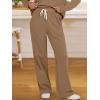 imageANRABESS Lounge Sets for Women 2 Piece Outfits Sweatsuit Set Fall V Neck Sweatshirts Wide Leg Pants Tracksuits Orange Medium