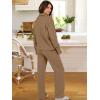 imageANRABESS Lounge Sets for Women 2 Piece Outfits Sweatsuit Set Fall V Neck Sweatshirts Wide Leg Pants Tracksuits Orange Medium