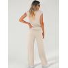 imageANRABESS Women 2 Piece Set Sleeveless Sweatsuit Tracksuit Casual Matching 2025 Travel Summer Trendy OutfitsApricot