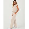 imageANRABESS Women 2 Piece Set Sleeveless Sweatsuit Tracksuit Casual Matching 2025 Travel Summer Trendy OutfitsApricot