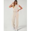 imageANRABESS Women 2 Piece Set Sleeveless Sweatsuit Tracksuit Casual Matching 2025 Travel Summer Trendy OutfitsApricot