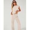 imageANRABESS Women 2 Piece Set Sleeveless Sweatsuit Tracksuit Casual Matching 2025 Travel Summer Trendy OutfitsApricot