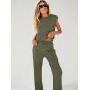 imageANRABESS Women 2 Piece Set Sleeveless Sweatsuit Tracksuit Casual Matching 2025 Travel Summer Trendy OutfitsArmy Green