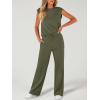 imageANRABESS Women 2 Piece Set Sleeveless Sweatsuit Tracksuit Casual Matching 2025 Travel Summer Trendy OutfitsArmy Green