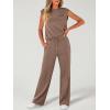 imageANRABESS Women 2 Piece Set Sleeveless Sweatsuit Tracksuit Casual Matching 2025 Travel Summer Trendy OutfitsBrown