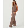 imageANRABESS Women 2 Piece Set Sleeveless Sweatsuit Tracksuit Casual Matching 2025 Travel Summer Trendy OutfitsBrown