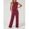 imageANRABESS Women 2 Piece Set Sleeveless Sweatsuit Tracksuit Casual Matching 2025 Travel Summer Trendy OutfitsBurgundy
