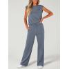 imageANRABESS Women 2 Piece Set Sleeveless Sweatsuit Tracksuit Casual Matching 2025 Travel Summer Trendy OutfitsDeep Gray