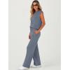 imageANRABESS Women 2 Piece Set Sleeveless Sweatsuit Tracksuit Casual Matching 2025 Travel Summer Trendy OutfitsDeep Gray
