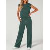 imageANRABESS Women 2 Piece Set Sleeveless Sweatsuit Tracksuit Casual Matching 2025 Travel Summer Trendy OutfitsDeep Green