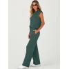 imageANRABESS Women 2 Piece Set Sleeveless Sweatsuit Tracksuit Casual Matching 2025 Travel Summer Trendy OutfitsDeep Green