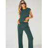 imageANRABESS Women 2 Piece Set Sleeveless Sweatsuit Tracksuit Casual Matching 2025 Travel Summer Trendy OutfitsDeep Green