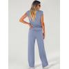 imageANRABESS Women 2 Piece Set Sleeveless Sweatsuit Tracksuit Casual Matching 2025 Travel Summer Trendy OutfitsGray Blue