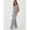 imageANRABESS Women 2 Piece Set Sleeveless Sweatsuit Tracksuit Casual Matching 2025 Travel Summer Trendy OutfitsGrey