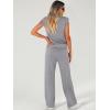 imageANRABESS Women 2 Piece Set Sleeveless Sweatsuit Tracksuit Casual Matching 2025 Travel Summer Trendy OutfitsGrey