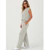 imageANRABESS Women 2 Piece Set Sleeveless Sweatsuit Tracksuit Casual Matching 2025 Travel Summer Trendy OutfitsLight Khaki