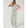 imageANRABESS Women 2 Piece Set Sleeveless Sweatsuit Tracksuit Casual Matching 2025 Travel Summer Trendy OutfitsLight Khaki