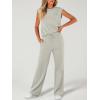 imageANRABESS Women 2 Piece Set Sleeveless Sweatsuit Tracksuit Casual Matching 2025 Travel Summer Trendy OutfitsLight Khaki