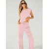 imageANRABESS Women 2 Piece Set Sleeveless Sweatsuit Tracksuit Casual Matching 2025 Travel Summer Trendy OutfitsPink