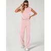 imageANRABESS Women 2 Piece Set Sleeveless Sweatsuit Tracksuit Casual Matching 2025 Travel Summer Trendy OutfitsPink