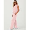 imageANRABESS Women 2 Piece Set Sleeveless Sweatsuit Tracksuit Casual Matching 2025 Travel Summer Trendy OutfitsPink