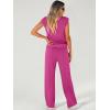 imageANRABESS Women 2 Piece Set Sleeveless Sweatsuit Tracksuit Casual Matching 2025 Travel Summer Trendy OutfitsRose
