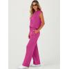 imageANRABESS Women 2 Piece Set Sleeveless Sweatsuit Tracksuit Casual Matching 2025 Travel Summer Trendy OutfitsRose