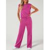 imageANRABESS Women 2 Piece Set Sleeveless Sweatsuit Tracksuit Casual Matching 2025 Travel Summer Trendy OutfitsRose