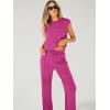 imageANRABESS Women 2 Piece Set Sleeveless Sweatsuit Tracksuit Casual Matching 2025 Travel Summer Trendy OutfitsRose
