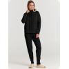 imageANRABESS Women Two Piece Outfits Turtleneck Pullover Top Cozy Knit Sweater Pants Lounge Set 2024 Fall Sweatsuit SweatsuitsBlack
