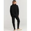 imageANRABESS Women Two Piece Outfits Turtleneck Pullover Top Cozy Knit Sweater Pants Lounge Set 2024 Fall Sweatsuit SweatsuitsBlack