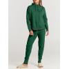 imageANRABESS Women Two Piece Outfits Turtleneck Pullover Top Cozy Knit Sweater Pants Lounge Set 2024 Fall Sweatsuit SweatsuitsDeep Green