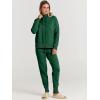 imageANRABESS Women Two Piece Outfits Turtleneck Pullover Top Cozy Knit Sweater Pants Lounge Set 2024 Fall Sweatsuit SweatsuitsDeep Green