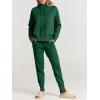 imageANRABESS Women Two Piece Outfits Turtleneck Pullover Top Cozy Knit Sweater Pants Lounge Set 2024 Fall Sweatsuit SweatsuitsDeep Green