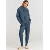 imageANRABESS Women Two Piece Outfits Turtleneck Pullover Top Cozy Knit Sweater Pants Lounge Set 2024 Fall Sweatsuit SweatsuitsDusty Blue