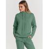 imageANRABESS Women Two Piece Outfits Turtleneck Pullover Top Cozy Knit Sweater Pants Lounge Set 2024 Fall Sweatsuit SweatsuitsGraygreen
