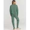 imageANRABESS Women Two Piece Outfits Turtleneck Pullover Top Cozy Knit Sweater Pants Lounge Set 2024 Fall Sweatsuit SweatsuitsGraygreen