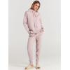 imageANRABESS Women Two Piece Outfits Turtleneck Pullover Top Cozy Knit Sweater Pants Lounge Set 2024 Fall Sweatsuit SweatsuitsPink