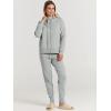 imageANRABESS Women Two Piece Outfits Turtleneck Pullover Top Cozy Knit Sweater Pants Lounge Set 2024 Fall Sweatsuit SweatsuitsSilver