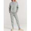 imageANRABESS Women Two Piece Outfits Turtleneck Pullover Top Cozy Knit Sweater Pants Lounge Set 2024 Fall Sweatsuit SweatsuitsSilver