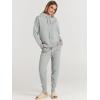 imageANRABESS Women Two Piece Outfits Turtleneck Pullover Top Cozy Knit Sweater Pants Lounge Set 2024 Fall Sweatsuit SweatsuitsSilver