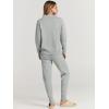 imageANRABESS Women Two Piece Outfits Turtleneck Pullover Top Cozy Knit Sweater Pants Lounge Set 2024 Fall Sweatsuit SweatsuitsSilver