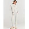 imageANRABESS Women Two Piece Outfits Turtleneck Pullover Top Cozy Knit Sweater Pants Lounge Set 2024 Fall Sweatsuit SweatsuitsWhite
