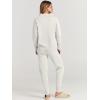 imageANRABESS Women Two Piece Outfits Turtleneck Pullover Top Cozy Knit Sweater Pants Lounge Set 2024 Fall Sweatsuit SweatsuitsWhite