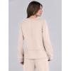 imageANRABESS Womens 2 Piece Lounge Sets Sweatsuit Travel Outfits Wide Leg Pants Set 2024 Fall Fashion Tracksuit ClothesApricot