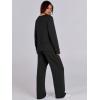 imageANRABESS Womens 2 Piece Lounge Sets Sweatsuit Travel Outfits Wide Leg Pants Set 2024 Fall Fashion Tracksuit ClothesBlack