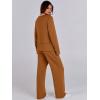 imageANRABESS Womens 2 Piece Lounge Sets Sweatsuit Travel Outfits Wide Leg Pants Set 2024 Fall Fashion Tracksuit ClothesCaramel