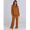 imageANRABESS Womens 2 Piece Lounge Sets Sweatsuit Travel Outfits Wide Leg Pants Set 2024 Fall Fashion Tracksuit ClothesCaramel