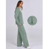 imageANRABESS Womens 2 Piece Lounge Sets Sweatsuit Travel Outfits Wide Leg Pants Set 2024 Fall Fashion Tracksuit ClothesGreen