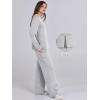imageANRABESS Womens 2 Piece Lounge Sets Sweatsuit Travel Outfits Wide Leg Pants Set 2024 Fall Fashion Tracksuit ClothesGrey